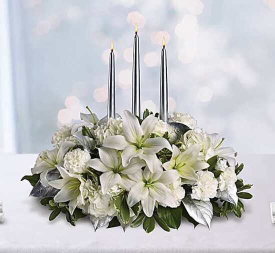 Silver Elegance Centerpiece